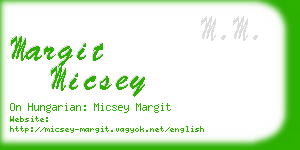 margit micsey business card